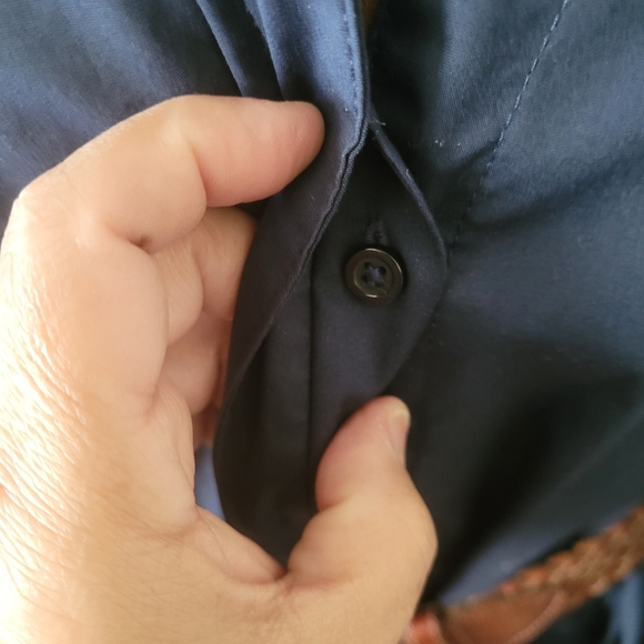 Riders Lee Navy blue button down shirt! 3x - Picture 3 of 7